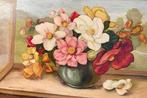 Clementina Megia (XX) - Vaso con anemoni in primavera, Antiek en Kunst