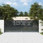 Poort 300x125 cm staal antracietkleurig, Jardin & Terrasse, Portes de jardin, Verzenden
