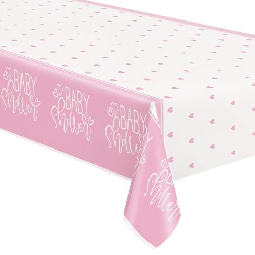 Babyshower Tafelkleed Roze 2,13m, Hobby en Vrije tijd, Feestartikelen, Nieuw, Verzenden