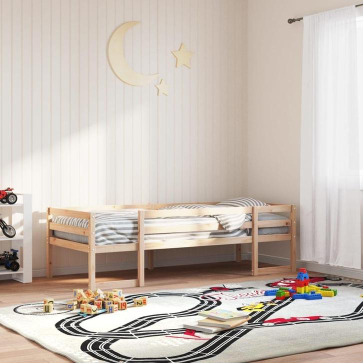 vidaXL Kinderbedframe massief grenenhout 75x190 cm, Huis en Inrichting, Slaapkamer | Bedden, Nieuw, Verzenden
