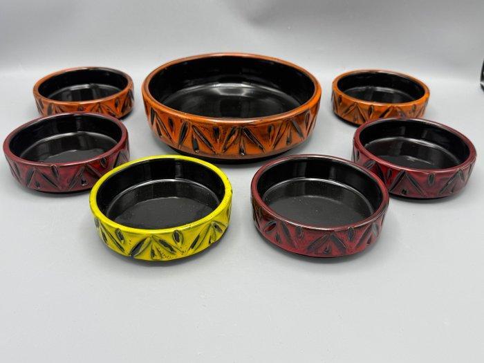 Schaal - Aardewerk - Vintage Italiaanse aardewerk schalenset, Antiek en Kunst, Kunst | Designobjecten