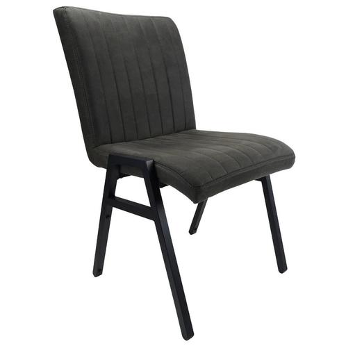 Stoel | Microvezel/Metaal | Antraciet | Zwarte Poten |, Zakelijke goederen, Horeca | Keukenapparatuur, Nieuw in verpakking, Verzenden