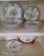 Varages Bird Green Trim vintage aardewerken servies -