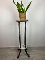 Tafel - Pidestal, Plantentafel met marmer blad Art Deco -