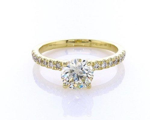 Ring - 14 karaat Geel goud -  1.51ct. tw. Diamant, Handtassen en Accessoires, Ringen
