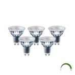 AANBIEDING Voordeelpak 5 stuks LED Spot 5.5W  GU10 Dimbaar, Huis en Inrichting, Lampen | Spots, Nieuw, Glas, Verzenden