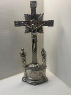 Autel croix Jésus - Antique - Plaqué(e) argent - 1940-1950 -