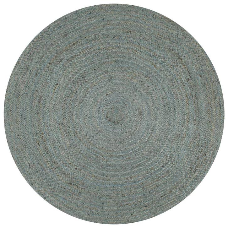 Rond Jute Vloerkleed 150cm | Retour Deal | 40% Korting!, Huis en Inrichting, Stoffering | Tapijten en Vloerkleden, Rond, Groen