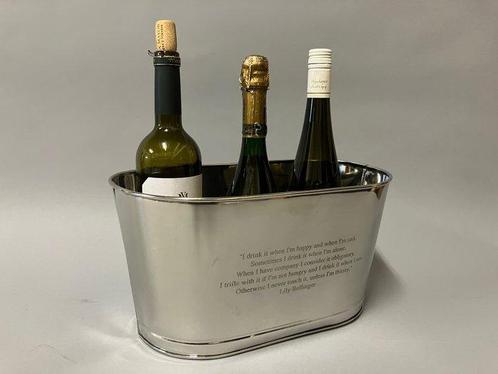 Refroidisseur à vin - avec un texte gravé de Lily Bollinger, Antiek en Kunst, Antiek | Meubels | Tafels