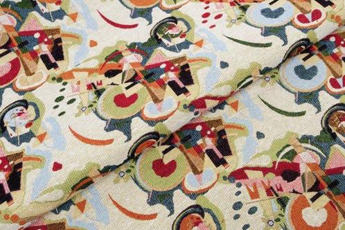 Superbe tissu GOBELIN avec un motif abstrait multicolore -, Antiek en Kunst, Antiek | Tapijten, Tafelkleden en Textiel