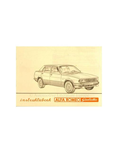 1981 ALFA ROMEO GIULIETTA INSTRUCTIEBOEKJE NEDERLANDS, Auto diversen, Handleidingen en Instructieboekjes