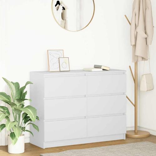 vidaXL Dressoir 100x35x76 cm spaanplaat wit, Huis en Inrichting, Kasten | Dressoirs, Nieuw, Verzenden