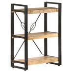vidaXL Boekenkast met 3 schappen 60x30x80 cm massief, Huis en Inrichting, Verzenden, Nieuw