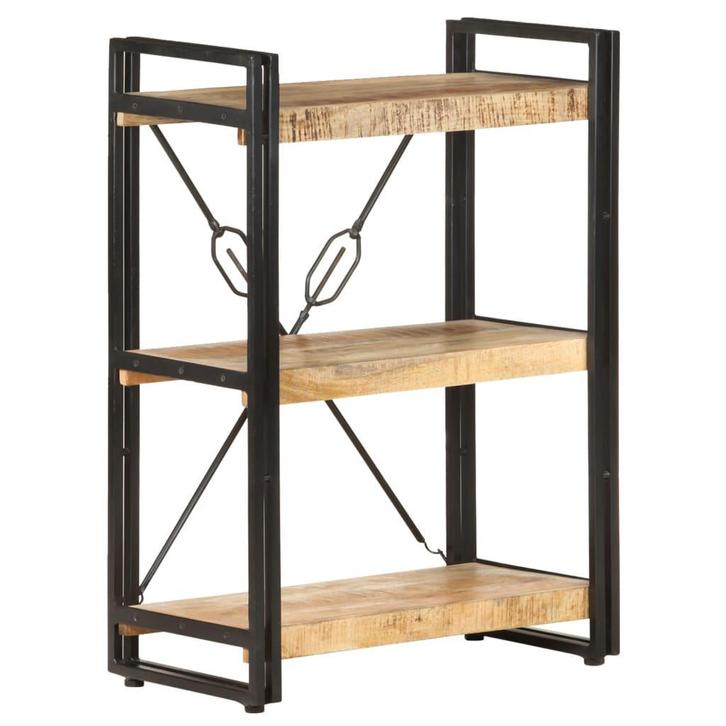 vidaXL Boekenkast met 3 schappen 60x30x80 cm massief, Huis en Inrichting, Kasten | Boekenkasten, Nieuw, Verzenden