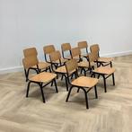 Tweedehands complete school set van Marko 20 stoelen, blauw, Huis en Inrichting, Stoelen, Gebruikt, Hout, Eén