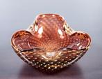 Vintage Murano Glass Gold, Barovier & Toso - Schotel -, Antiek en Kunst, Antiek | Glaswerk en Kristal
