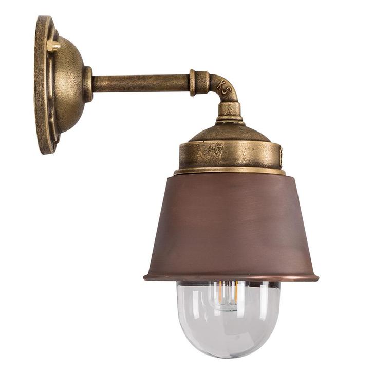 Stal- & Boerderijlampen Kostas Brass 90 Applique Bronze/Cuiv, Tuin en Terras, Buitenverlichting, Verzenden