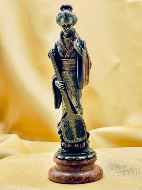 Arnaldo Giannelli - Statue, Sculpture Japanese Geisha - 15, Antiek en Kunst, Antiek | Zilver en Goud