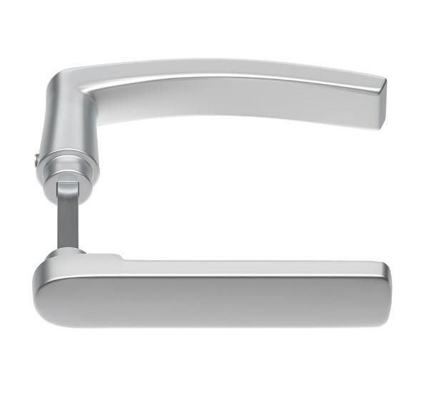 AXA deurklink Flat-Blok DD 54-67 mm aluminium F1, Doe-het-zelf en Bouw, Hang- en Sluitwerk, Klink of Kruk, Nieuw, Overige materialen