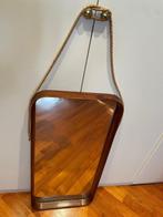 Spiegel - Hout - Spiegel vintage met een in hout gebogen, Antiek en Kunst