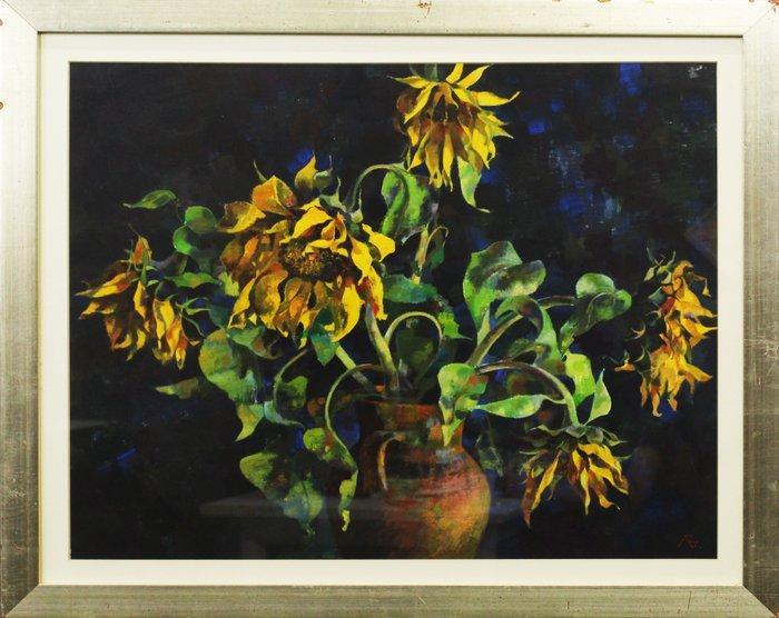 Vladimir Lipec (XX) - Girasoli, Antiek en Kunst, Kunst | Schilderijen | Modern