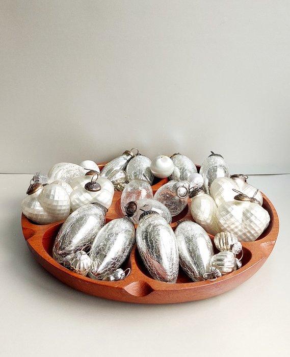 Kerstballen (35) - Craquelé - Set craquelé kerstballen, Diversen, Kerst