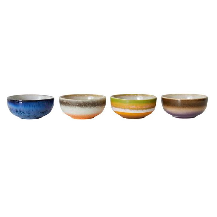 HKliving - 70's Ceramics Kleine Kom 4-pack - Hk Living Komme, Verzamelen, Overige Verzamelen, Verzenden