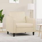 vidaXL Fauteuil 60 cm stof crèmekleurig, Huis en Inrichting, Zetels | Zetels, Verzenden, Nieuw