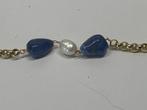 Halsketting - 19.2 kt. Geel goud Lapis lazuli - Parel -, Nieuw