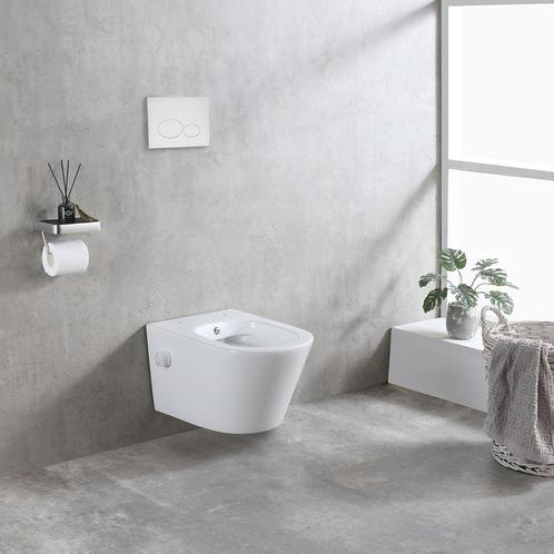 Wandcloset Wiesbaden Bidesta Rimless Met Bidetkraan Warm en, Doe-het-zelf en Bouw, Sanitair, Douche, Nieuw, Ophalen of Verzenden