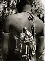 Vruchtbaarheidspop op standaard - Namji - Kameroen (Zonder, Antiek en Kunst