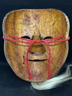 Noh masker - Hout, hoogwaardige houten gesculpteerde, Antiek en Kunst