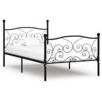 vidaXL Bedframe met lattenbodem metaal zwart 90x200 cm, Huis en Inrichting, Verzenden, Nieuw
