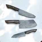 Kitchen knife - D2 Tool Steel with 3D - Geometrical Pattern,