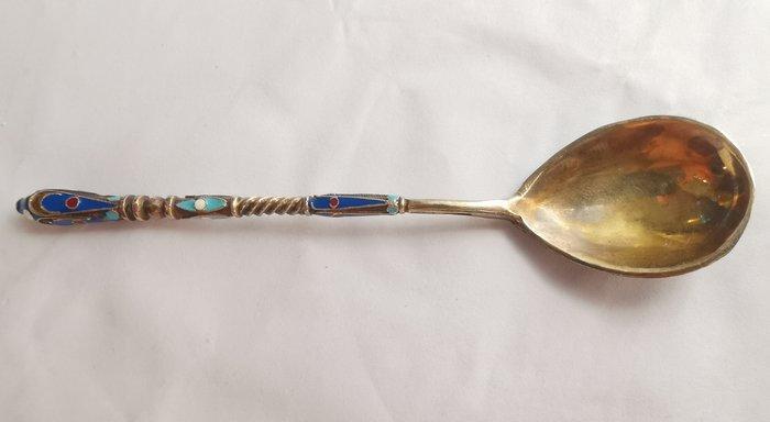 Lepel - .875 (84 Zolotniki) zilver - Zilveren koffielepel, Antiek en Kunst, Antiek | Zilver en Goud