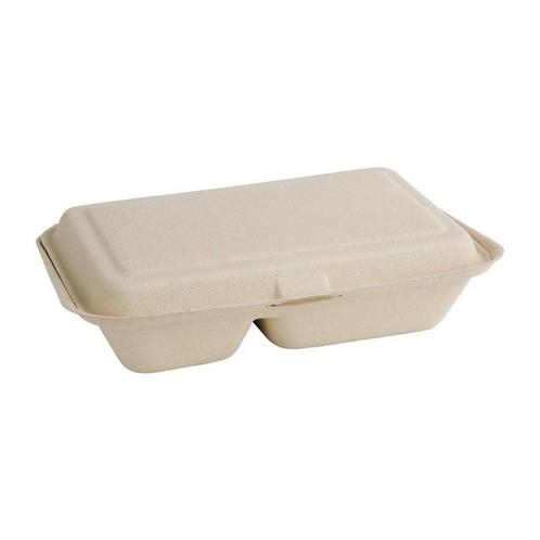 Maaltijddozen | 2 Compartimenten | Composteerbaar Bagasse |, Zakelijke goederen, Horeca | Keukenapparatuur, Nieuw in verpakking