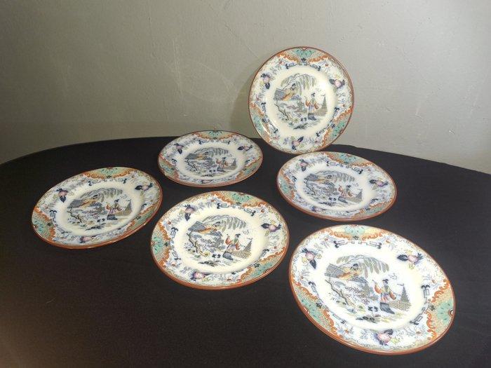 P. Regout & Co Maastricht - Tafelservies voor 6 (6) -, Antiquités & Art, Antiquités | Verre & Cristal