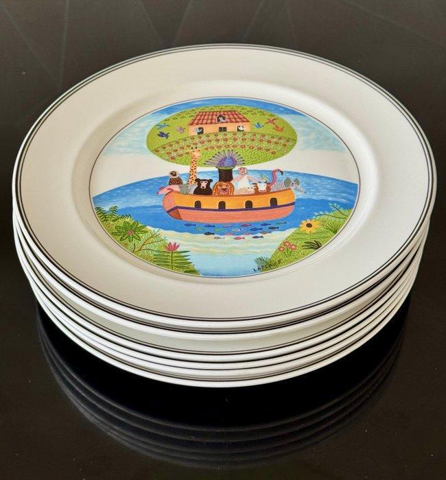 Laplau - Bord (6) - Porselein - Plas 26.5d Gérard Laplau., Antiquités & Art, Antiquités | Meubles | Tables