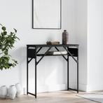 vidaXL Table console avec étagère noir 75x30x75 cm bois, Verzenden, Neuf