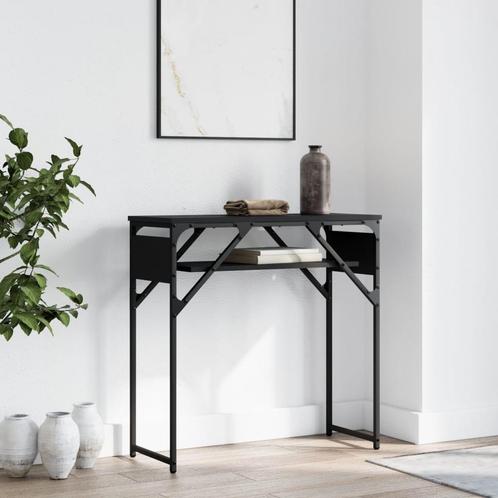 vidaXL Table console avec étagère noir 75x30x75 cm bois, Maison & Meubles, Tables | Tables de salon, Neuf, Envoi