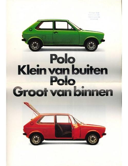 1976 VOLKSWAGEN POLO BROCHURE NEDERLANDS, Livres, Autos | Brochures & Magazines