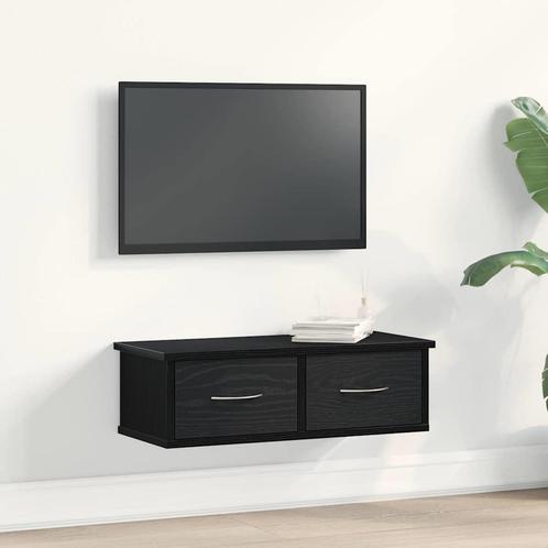 vidaXL Wandkast met lade Zwart eiken 60 x 26 x 18.5 cm, Huis en Inrichting, Kasten | Wandmeubels, Nieuw, Verzenden
