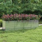 vidaXL Plantenbak verhoogd 320x80x77 cm gegalvaniseerd staal, Verzenden, Nieuw