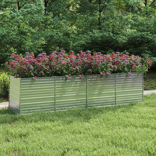 vidaXL Plantenbak verhoogd 320x80x77 cm gegalvaniseerd staal, Tuin en Terras, Bloempotten, Nieuw, Verzenden