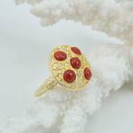 Bloedkoraal - Zilver, Verguld - Ring - CORALLO MEDITERRANEO