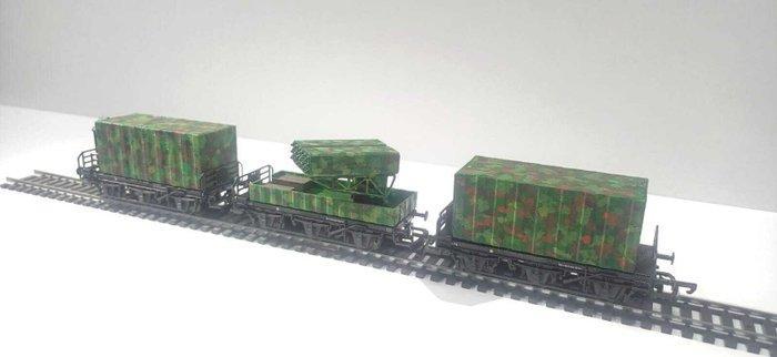 Lima H0 - Model treinwagon (3) - Drie aangepaste militaire, Hobby en Vrije tijd, Modeltreinen | H0
