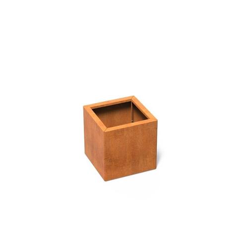 Cortenstaal plantenbak ‘Connect’ 50x50x50cm - Met bodem, Tuin en Terras, Bloembakken en Plantenbakken, 30 tot 60 cm, Minder dan 60 cm