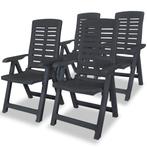 vidaXL Tuinstoelen 4 st verstelbaar kunststof, Tuin en Terras, Tuinstoelen, Verzenden, Nieuw