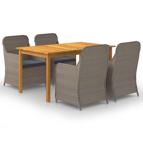 vidaXL 5-delige Tuinset bruin, Tuin en Terras, Tuinsets en Loungesets, Tuinset, Nieuw, Verzenden