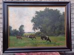 Hermann Seeger (1857 – 1945) - Noord Duits koeienlandschap.